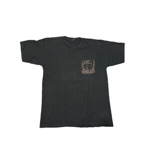 Vintage 1999‎ Harley Davidson Skull Pocket T Shirt Double Sided Liberty USA